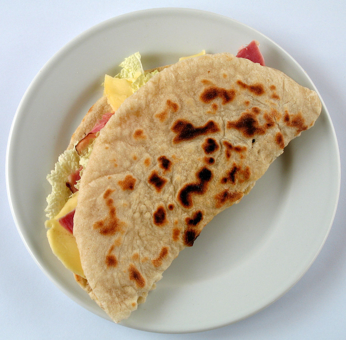 Piadinas de jamón y queso